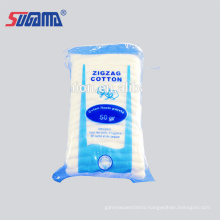 50g Disposable Surgical Cotton Wool Zigzag with Ce Approved